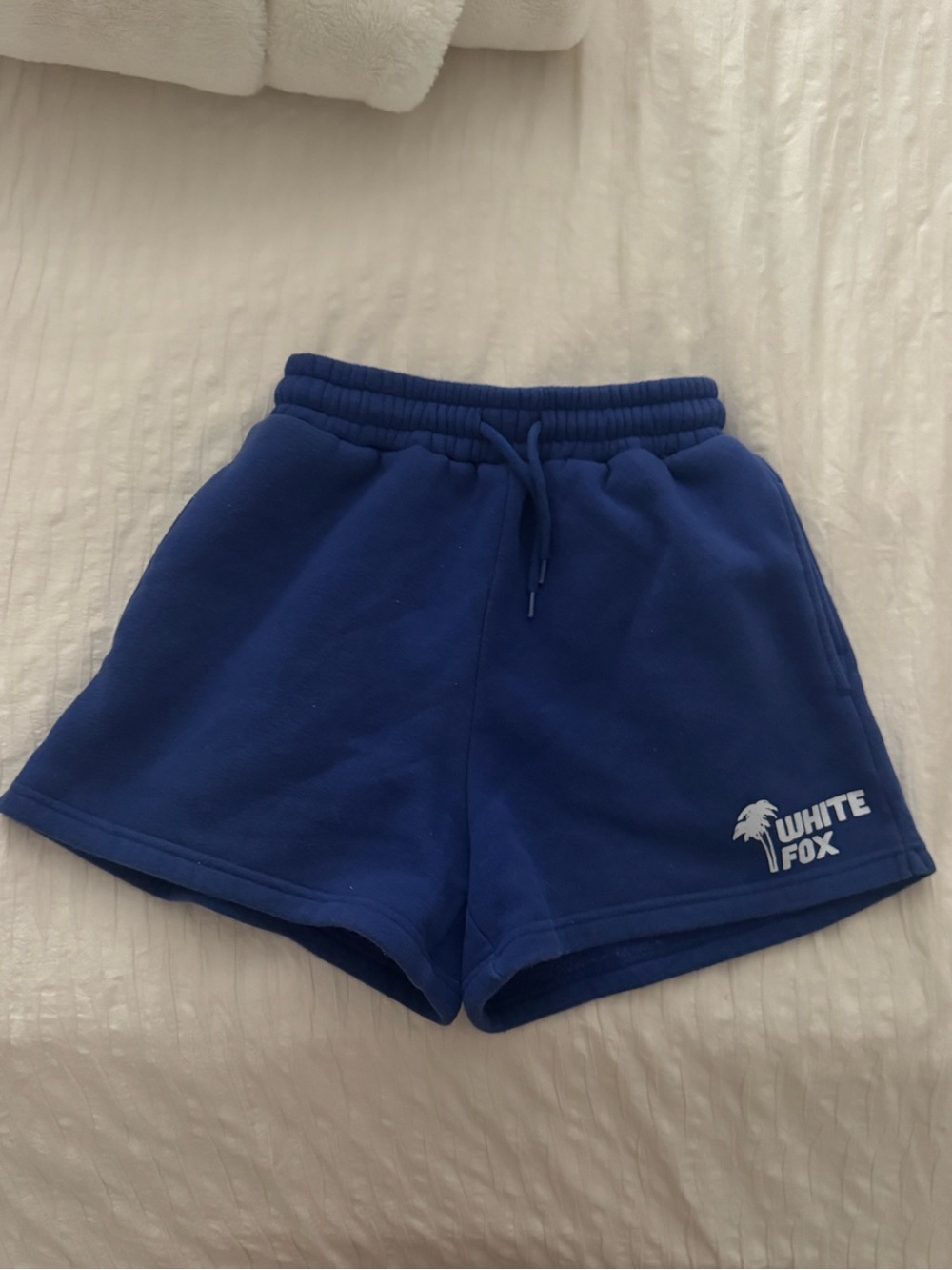 White Fox Boutique Royal Blue Fleece Women's Shorts